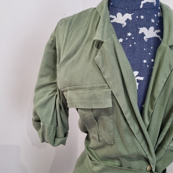 Zara Short Sleeve Wrap Around Shirt Dress Medium Used Once. - Picture 4 of 10